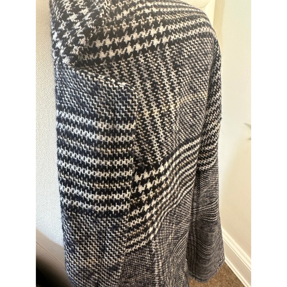 Altard'State Divided Plaid Shacket Black Check Oversized Shirt Jacket Women L - Picture 2 of 5